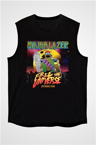 Major Lazer Siyah Unisex Kolsuz Tişört