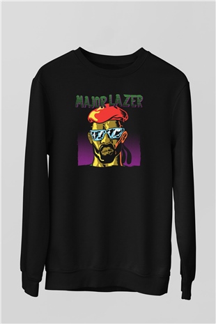 Major Lazer Siyah Unisex Sweatshirt