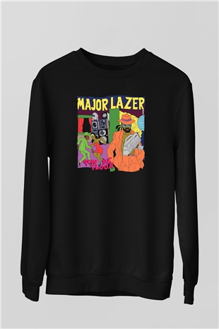 Major Lazer Siyah Unisex Sweatshirt