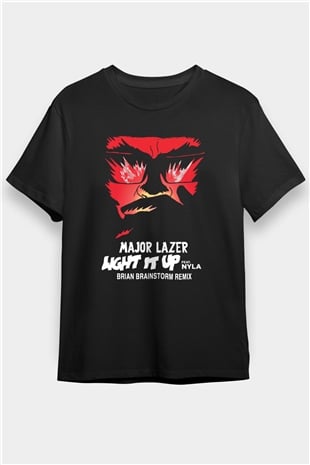 Major Lazer Siyah Unisex Tişört T-Shirt - TişörtFabrikası