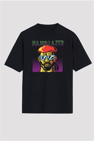 Major Lazer Siyah Oversize Tişört Oversize T-shirt - TişörtFabrikası