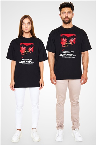 Major Lazer Siyah Oversize Tişört Oversize T-shirt - TişörtFabrikası