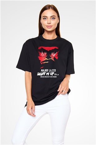 Major Lazer Siyah Oversize Tişört Oversize T-shirt - TişörtFabrikası