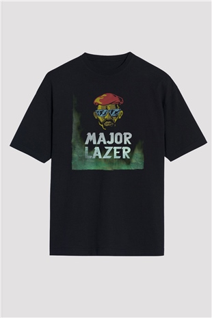 Major Lazer Siyah Oversize Tişört Oversize T-shirt - TişörtFabrikası