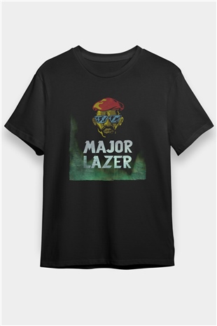 Major Lazer Siyah Unisex Tişört T-Shirt - TişörtFabrikası