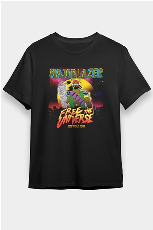 Major Lazer Siyah Unisex Tişört T-Shirt - TişörtFabrikası