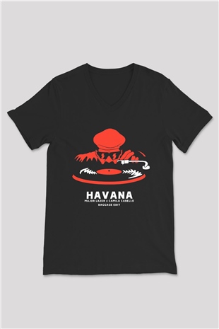 Major Lazer Siyah Unisex V Yaka Tişört