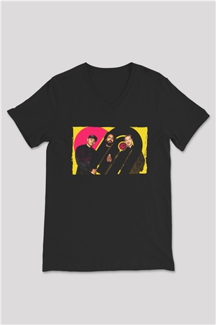 Major Lazer Siyah Unisex V Yaka Tişört