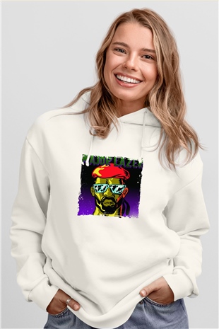 Major LazerBaskılı Beyaz Hoodie