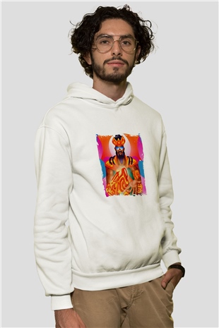 Major LazerBaskılı Beyaz Hoodie