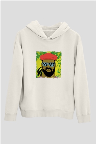 Major LazerBaskılı Beyaz Hoodie