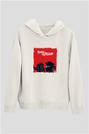 Major LazerBaskılı Beyaz Hoodie