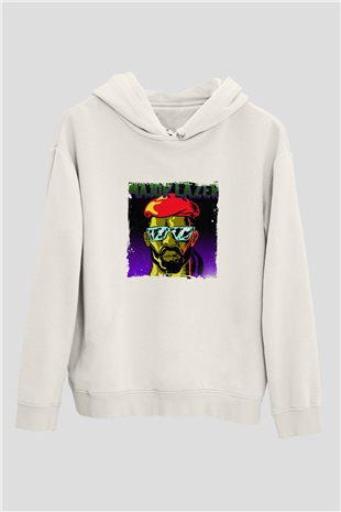 Major LazerBaskılı Beyaz Hoodie