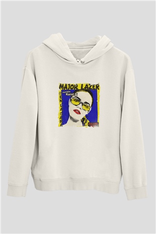 Major LazerBaskılı Beyaz Hoodie