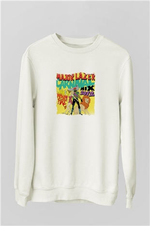 Major LazerBaskılı Beyaz Sweatshirt