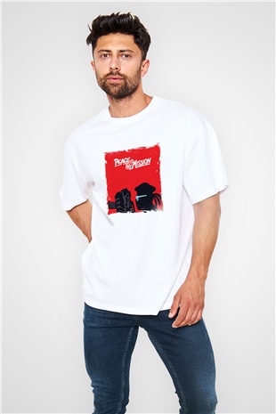 Major LazerBaskılı Beyaz Oversize Tişört