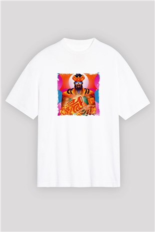 Major LazerBaskılı Beyaz Oversize Tişört
