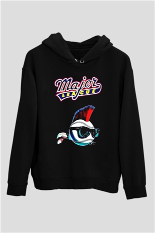 Major League Siyah Unisex Hoodie