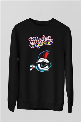 Major League Siyah Unisex  Sweatshirt