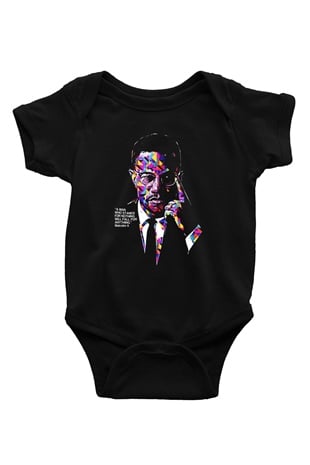 Malcolm X James Baskılı Unisex Siyah Bebek Body - Zıbın