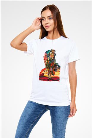 Mandolarian Unisex Baskılı Beyaz Tişört - Tshirt