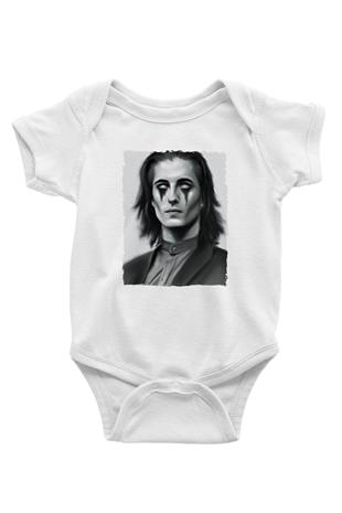 Maneskin Baskılı Beyaz Unisex Bebek Body - Zıbın