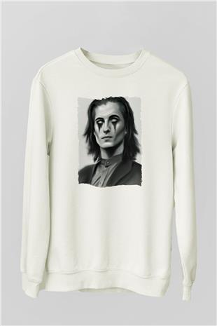 Maneskin Baskılı Beyaz Unisex Sweatshirt
