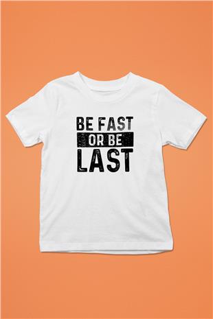 Maraton Baskılı Unisex Beyaz Çocuk Tişört - Tshirt