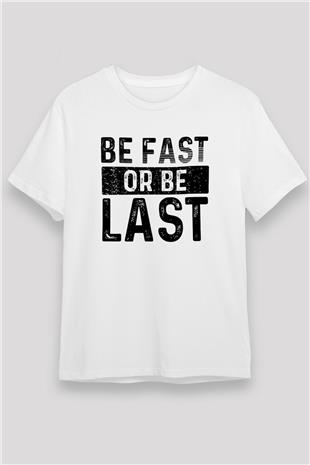 Maraton Baskılı Unisex Beyaz Tişört - Tshirt