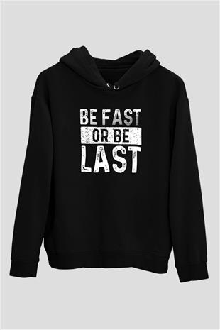Maraton - Marathon Baskılı Unisex Siyah Hoodie