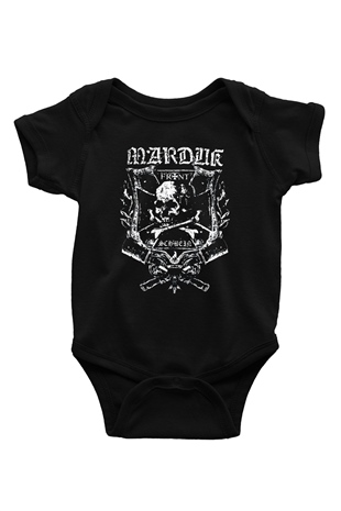 Marduk Baskılı Siyah Bebek Body - Zıbın