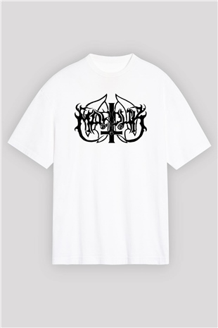 Marduk Beyaz Unisex Oversize Tişört T-Shirt