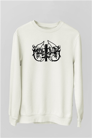 Marduk Beyaz Unisex Sweatshirt