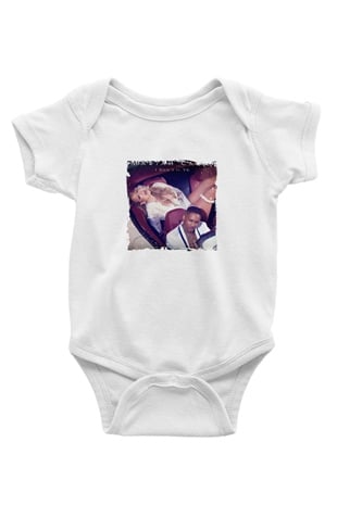 Mariah Carey Baskılı Unisex Beyaz Bebek Body - Zıbın