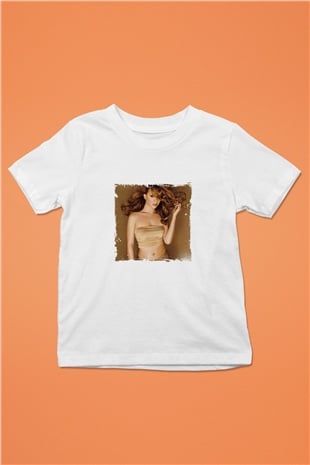 Mariah Carey Baskılı Unisex Beyaz Çocuk Tişört