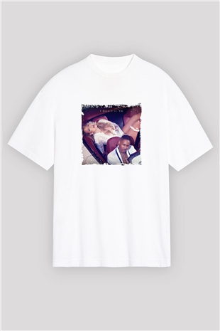 Mariah Carey Baskılı Unisex Beyaz Tişört