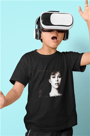 Mariah Carey Baskılı Unisex Siyah Çocuk Tişört