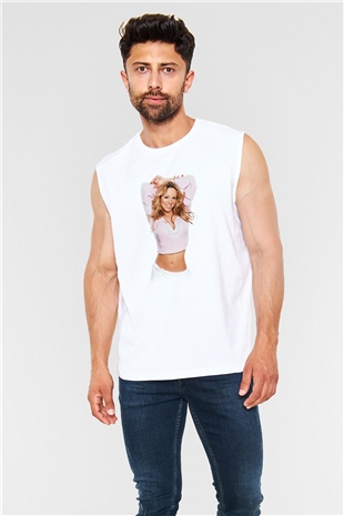 Mariah Carey Beyaz Unisex Kolsuz Tişört