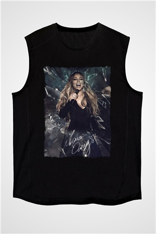 Mariah Carey Siyah Unisex Kolsuz Tişört