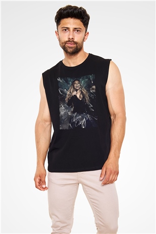 Mariah Carey Siyah Unisex Kolsuz Tişört