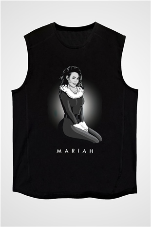 Mariah Carey Siyah Unisex Kolsuz Tişört