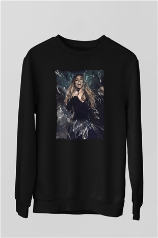 Mariah Carey Siyah Unisex Sweatshirt