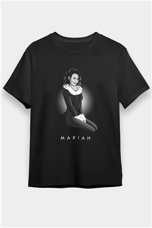 Mariah Carey Siyah Unisex Tişört T-Shirt - TişörtFabrikası