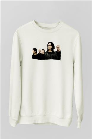 Marillion Baskılı Beyaz Unisex Sweatshirt