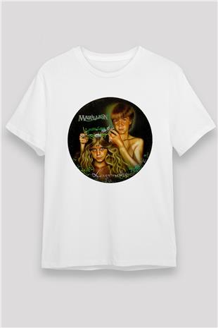 Marillion Baskılı Unisex Beyaz Tişört - Tshirt