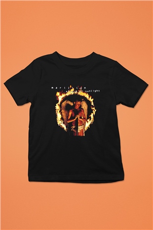 Marillion Baskılı Unisex Siyah Çocuk Tişört - Tshirt