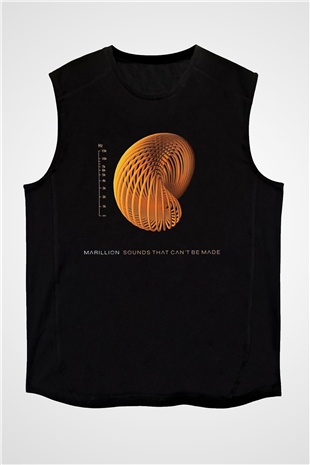 Marillion Baskılı Unisex Siyah Kolsuz Tişört - Tshirt