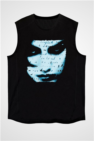 Marillion Baskılı Unisex Siyah Kolsuz Tişört - Tshirt
