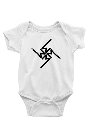 Marilyn Manson Baskılı Beyaz Unisex Bebek Body - Zıbın
