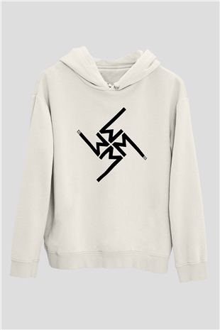 Marilyn Manson Beyaz Unisex Kapşonlu Sweatshirt